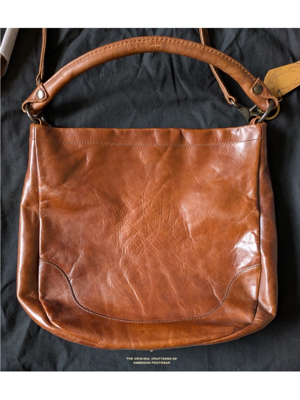 Frye Cognac Brown Leather Hobo Bag